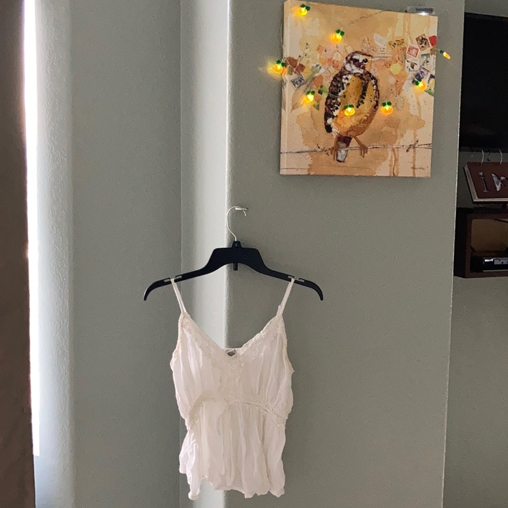 White lacy camisole